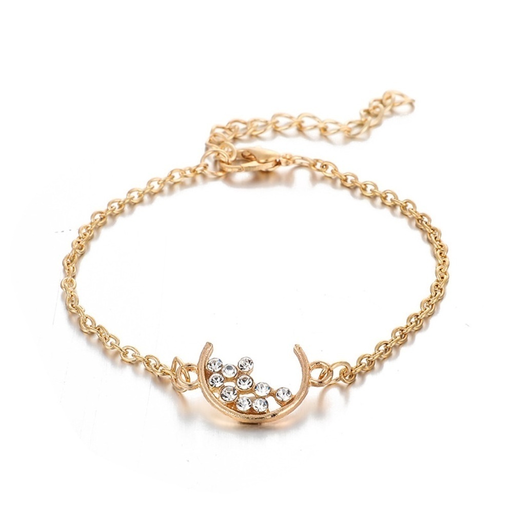 *AXELLE* 4-Pc Gold x Rhinestone Bracelet Set - Picture 3 of 13